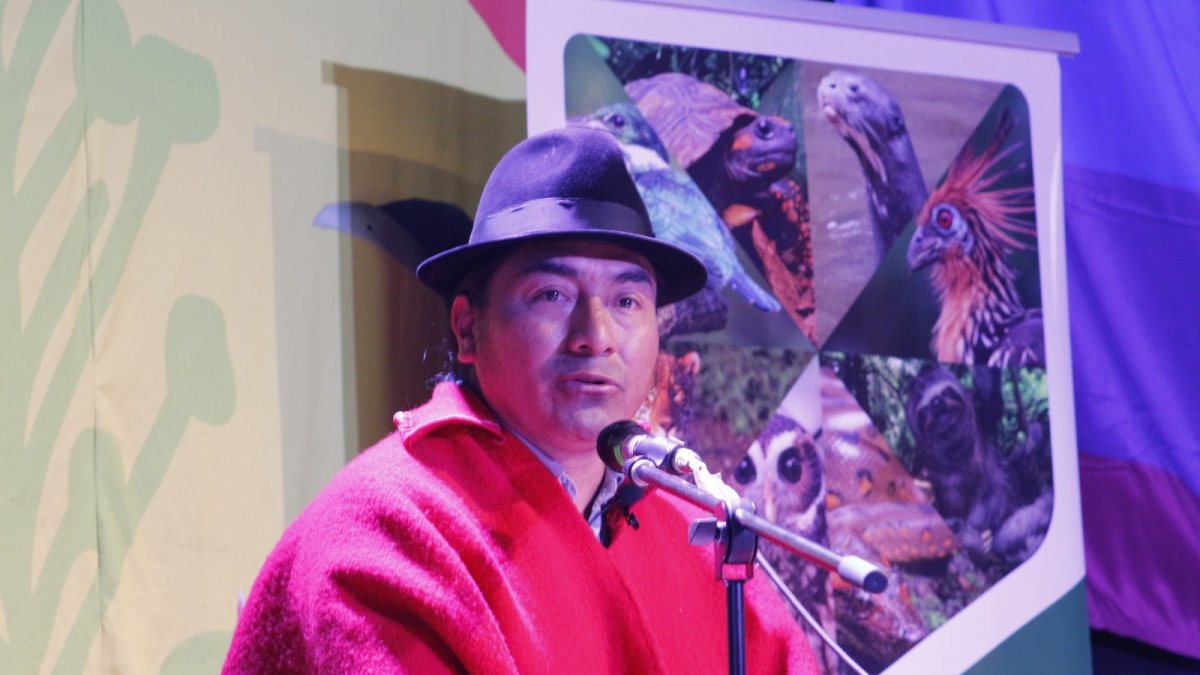 Iza fue uno de los tres dirigentes indígenas que encabezó el paro de 2022.