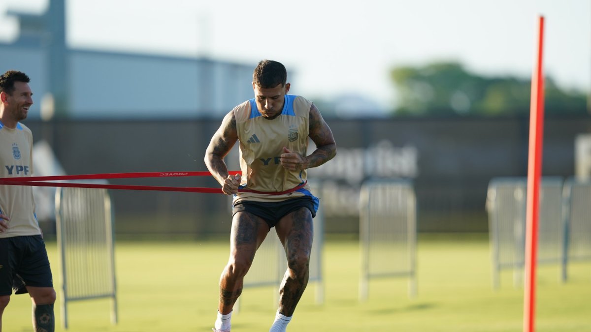 La selección de Argentina entrena en las instalaciones del club Inter Miami.