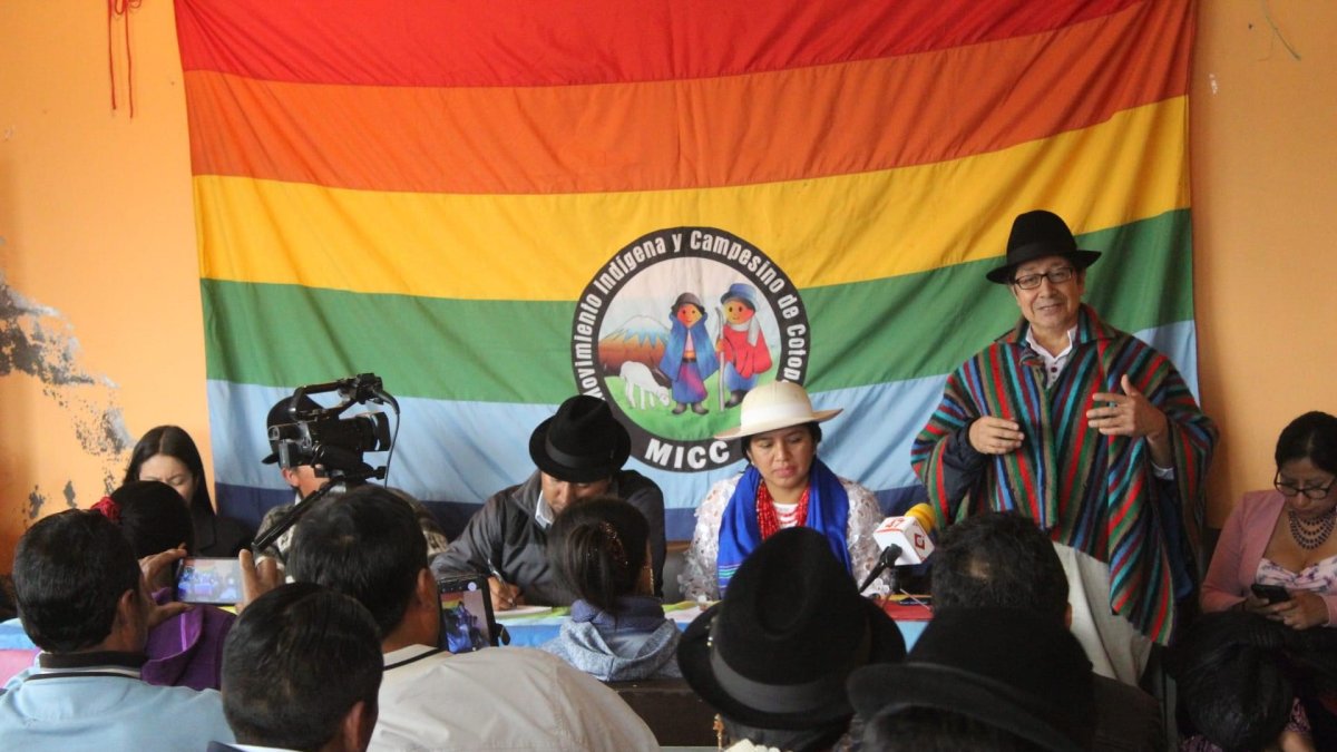 Dirigentes del MICC ultimando detalles para participar en la convención de Pachakutik.