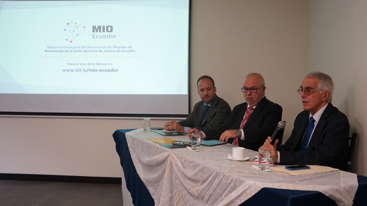 La Misión Internacional de Observación Electoral en Ecuador habló sobre los logros en el proceso de concurso para jueces.