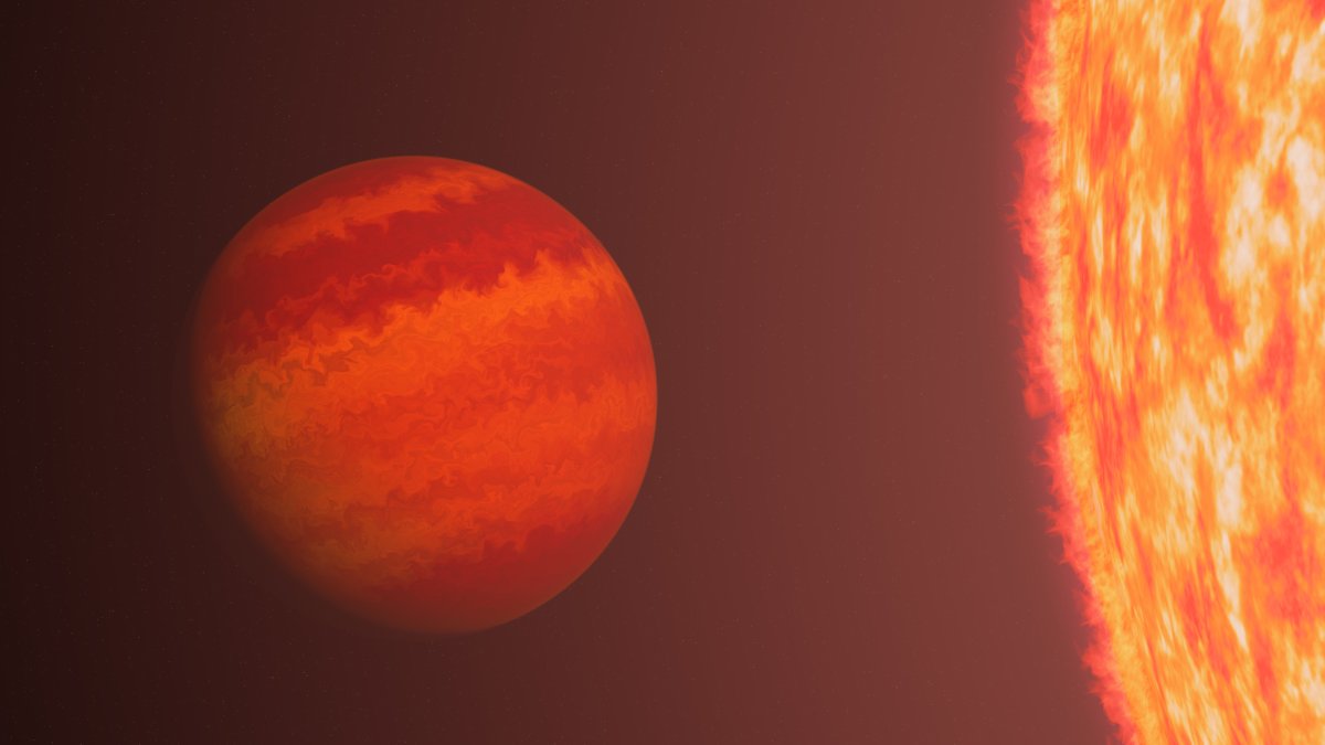 Dibujo del exoplaneta apodado Fénix por su capacidad para sobrevivir a la intensa radiación de una estrella gigante roja.