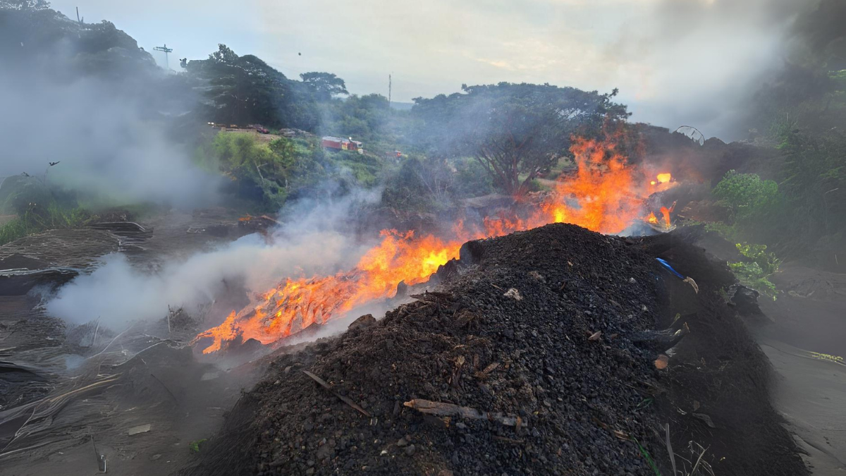 Km 27 vía a la Costa. Alerta de Incendio Forestal Moviliza Amplio Operativo de Respuesta.