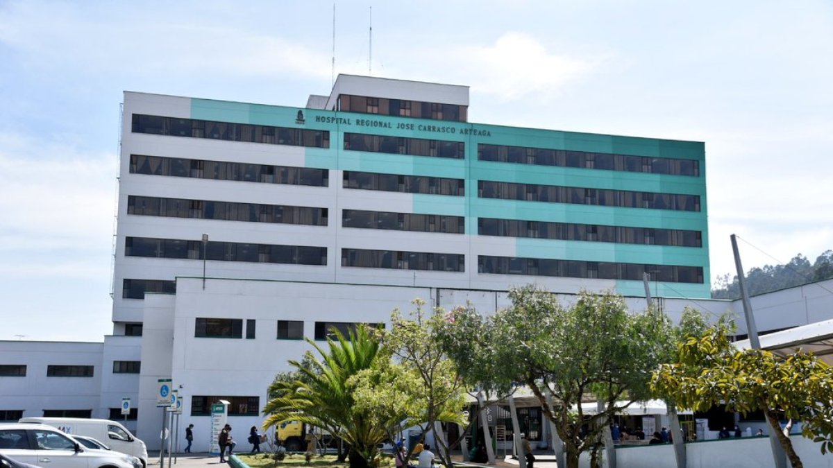 Hospital del IESS en Cuenca, en donde se realizó la mala práctica médica.
