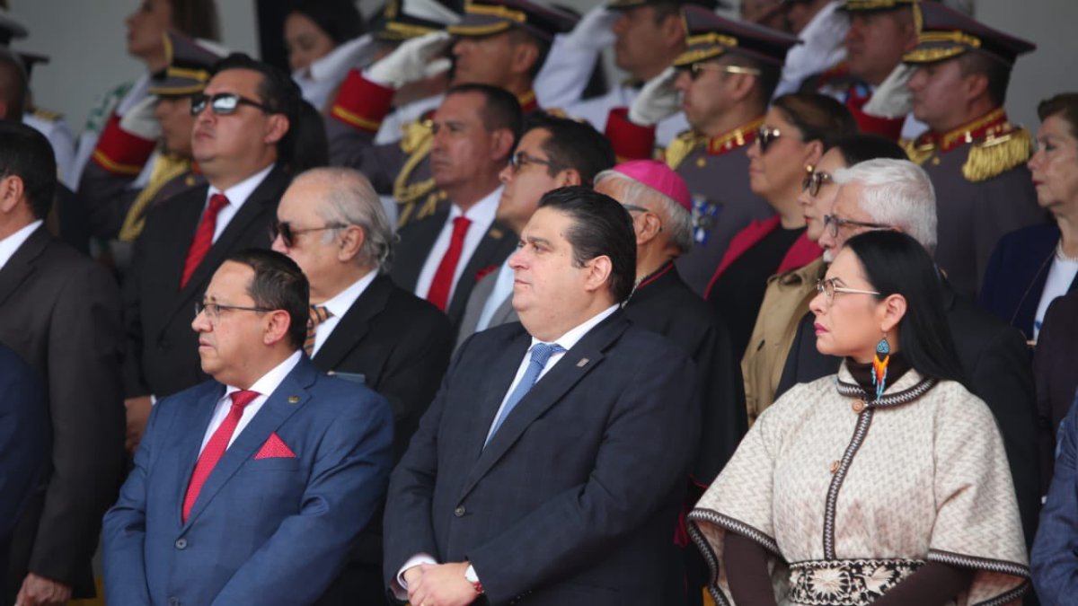 El procurador general del Estado, Juan Carlos Larrea, durante una ceremonia protocolaria.