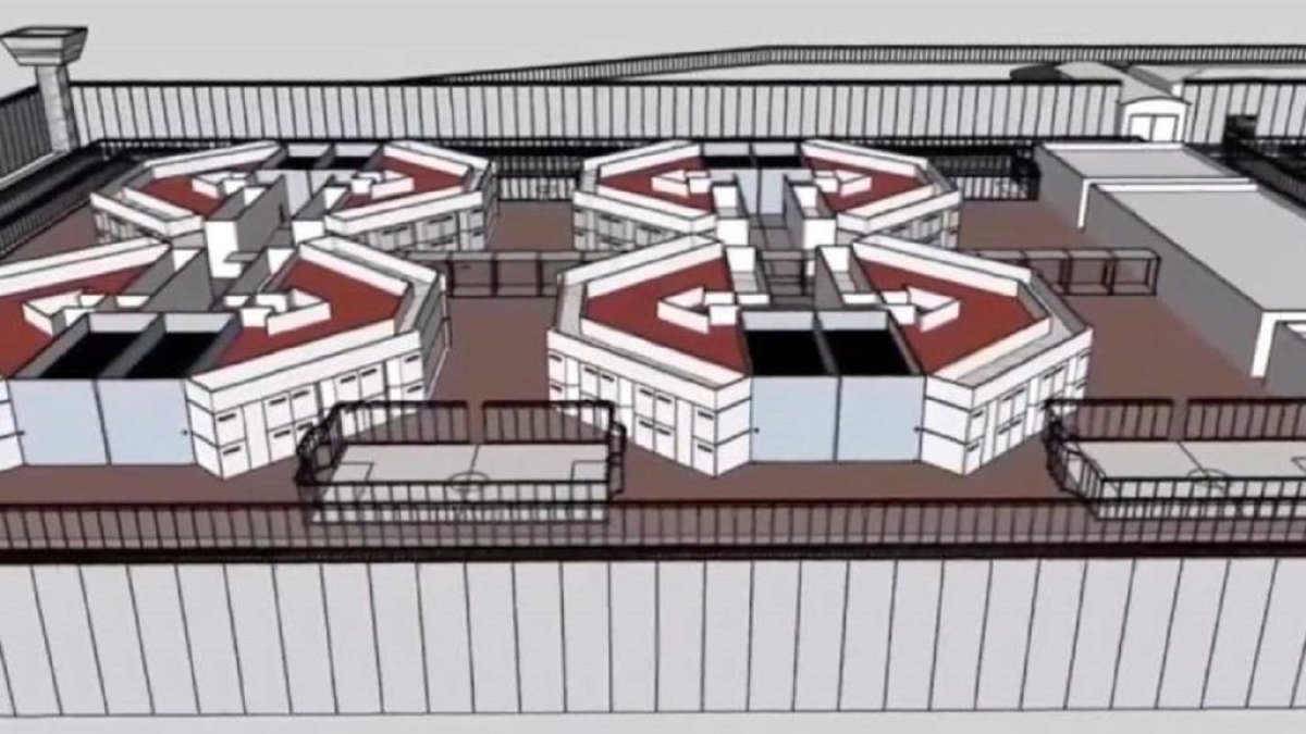 Diseño de una de las cárceles prometidas por el presidente Daniel Noboa.