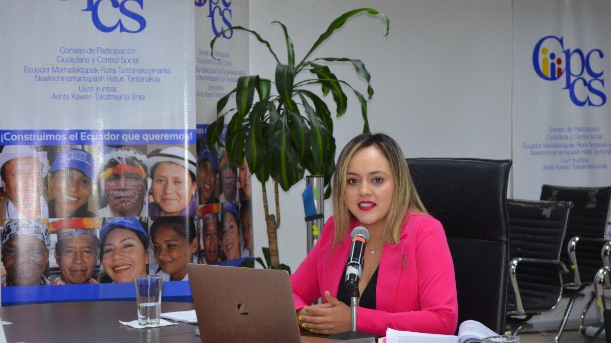 Johanna Verdezoto es una de las consejeras del Consejo de Participación con amenaza de juicio político.