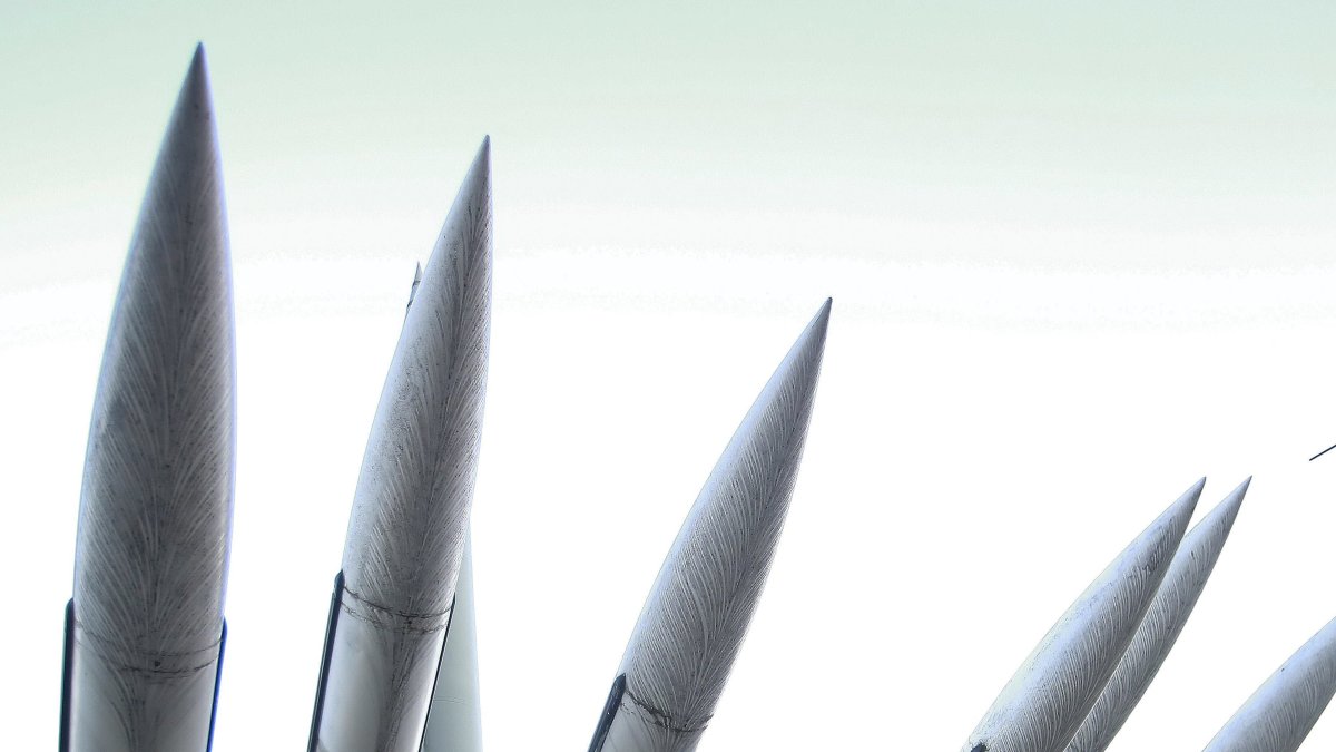 Imagen de varios misiles norcoreanos Scud-B en el Museo Memorial de la Guerra de Corea, en Seúl, Corea del Sur.