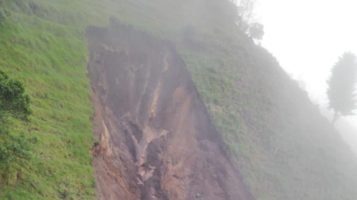 Lugar donde se registró el deslave y terminó con la vida de una adulta mayor