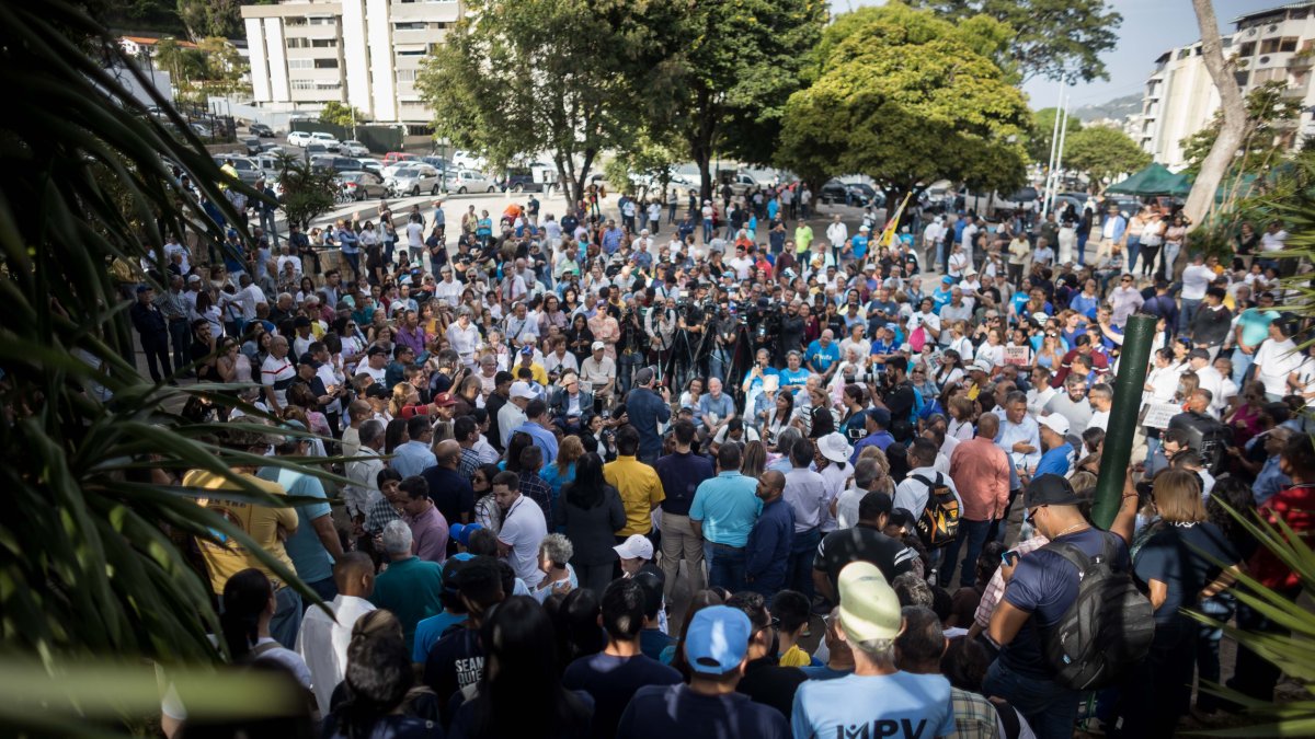 Caracas. Un acto de campaña del candidato Edmundo González Urrutia.