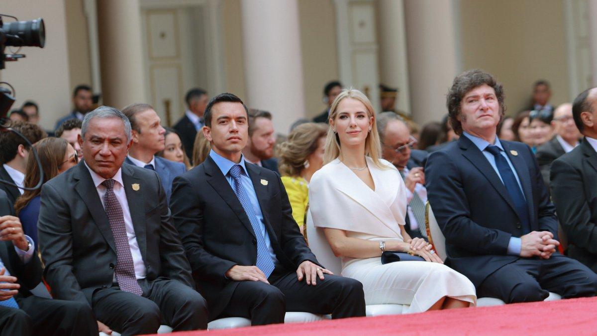 En el reportaje de The New Yorker, Noboa critica a Javier Milei y se refiere a su esposa Lavinia Valbonesi.