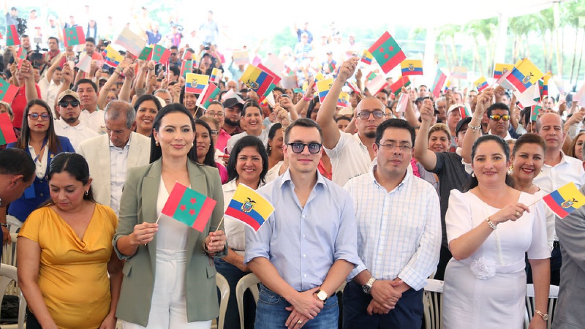 El presidente Daniel Noboa en una actividad pública