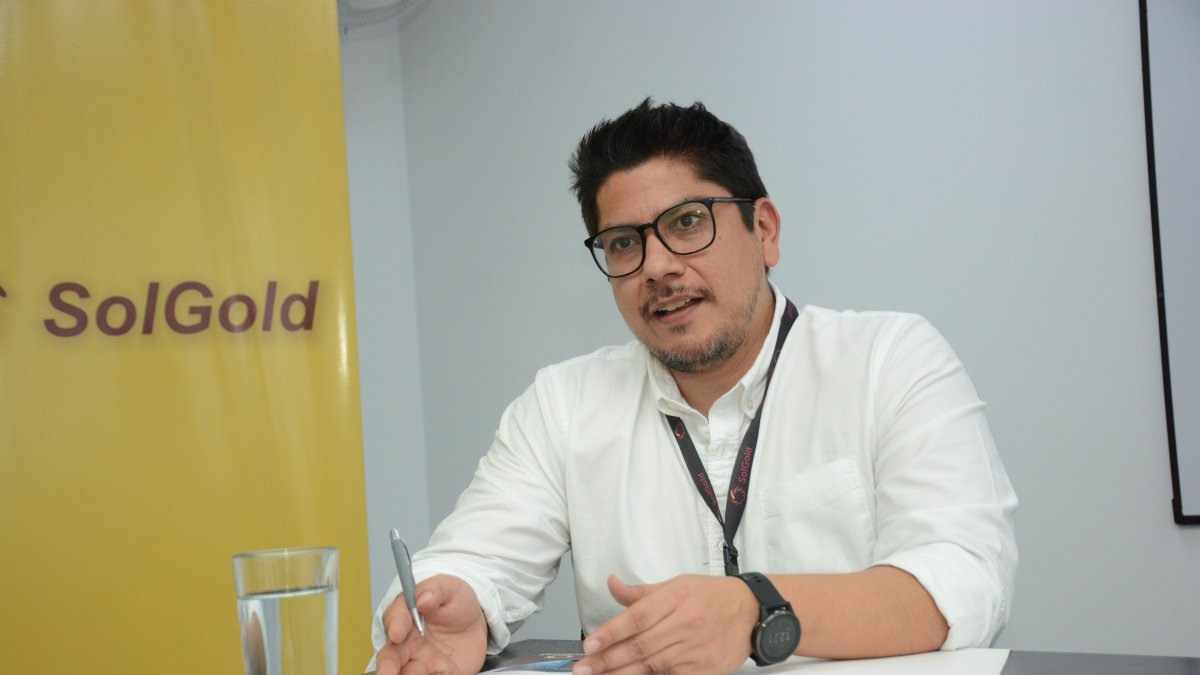 Ejecutivo. Luis Mario Sánchez, vicepresidente y Gerente Financiero de SolGold.