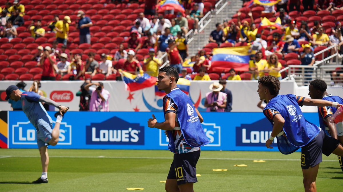 Ecuador minutos antes de arrancar la cita ante Venezuela en Copa América.