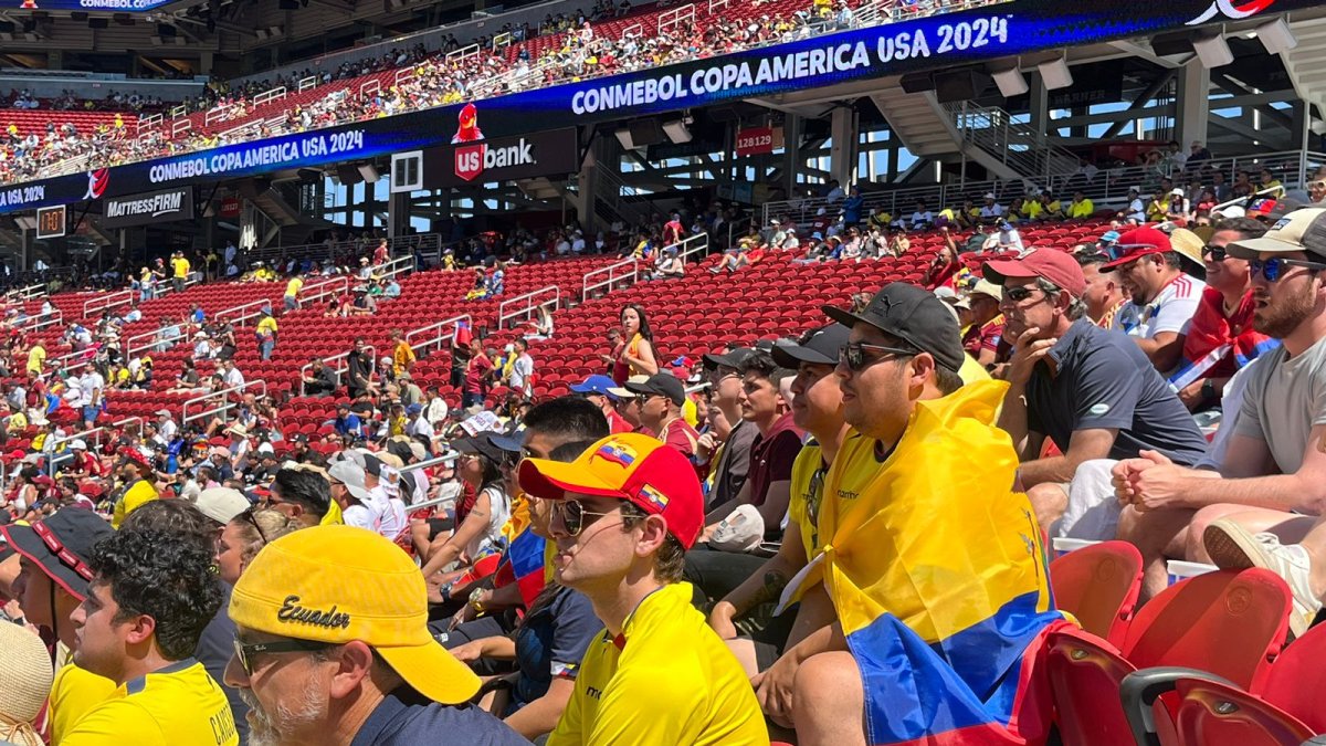 Los hinchas tricolores alentaron a Ecuador desde las gradas.