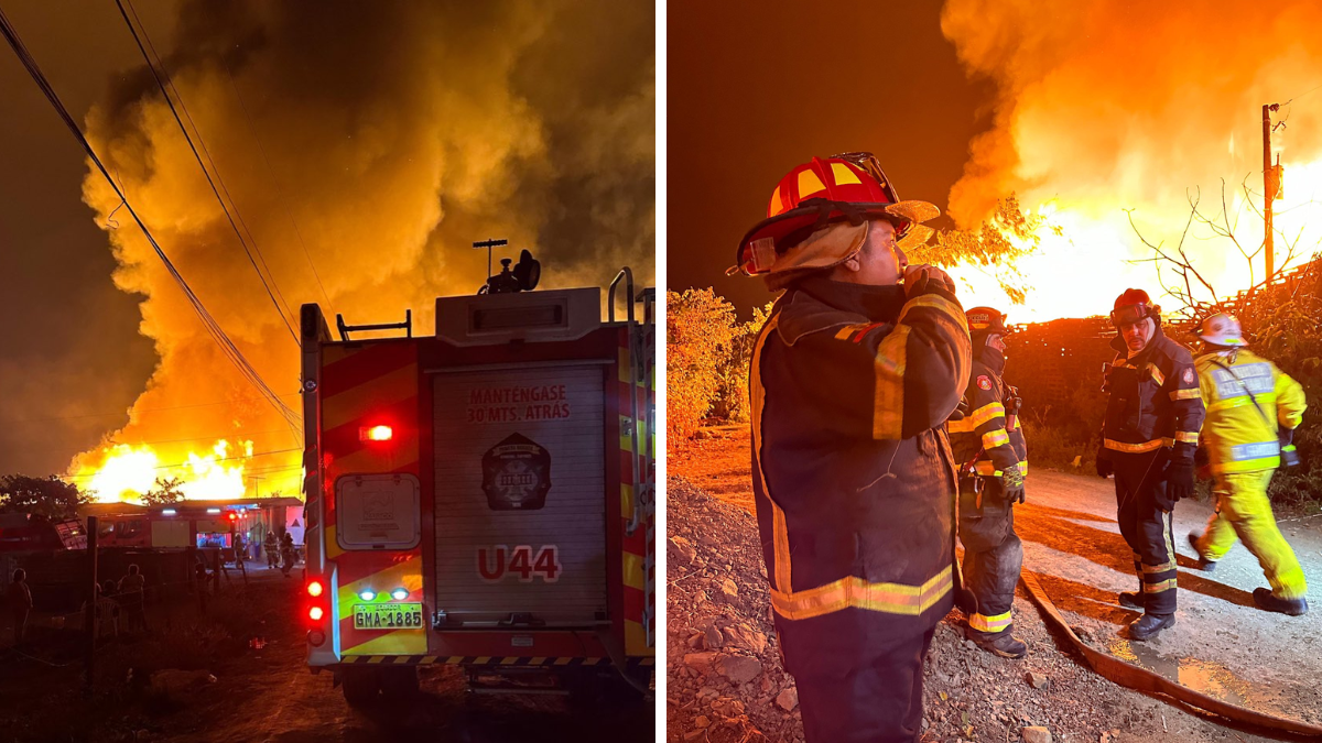 80 bomberos se encuentran atendiendo la emergencia en la fábrica de la vía a Daule.