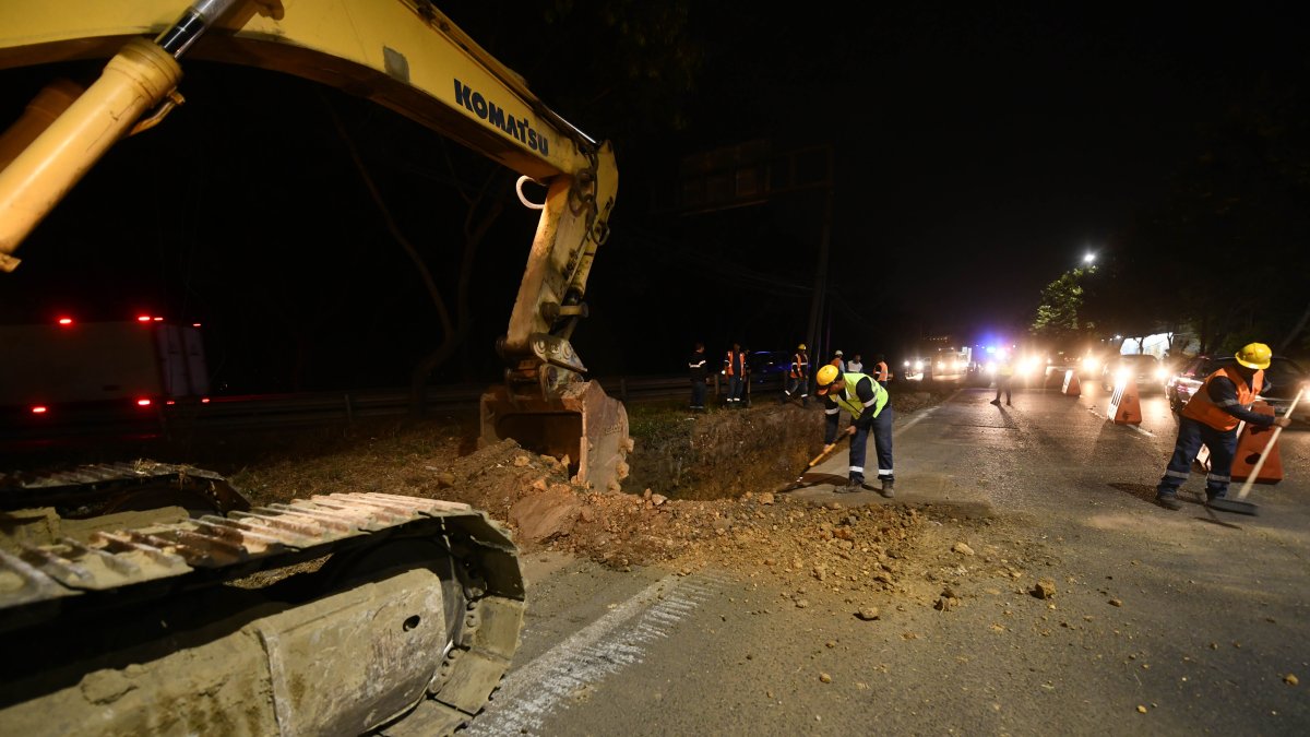 Foto referencial. En otras ocasiones ya se han realizado trabajos nocturnos en puntos específicos. Esta vez hay preocupación porque los cierres de los carriles serán más severos.