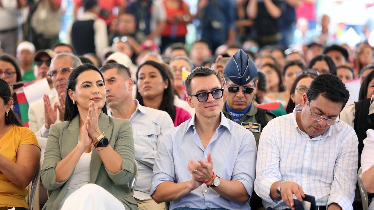 El presidente de la República, Daniel Noboa, en un evento público.
