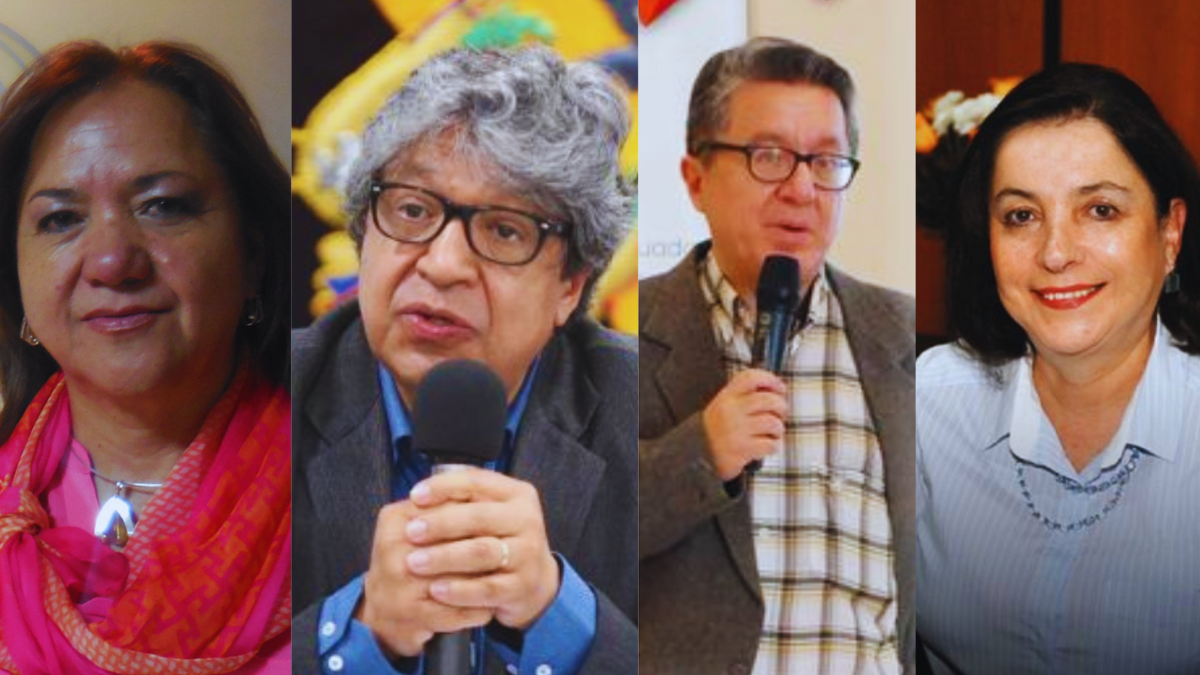 Nelly Miño, Milton Luna, Juan Páez y Silvia Vega.