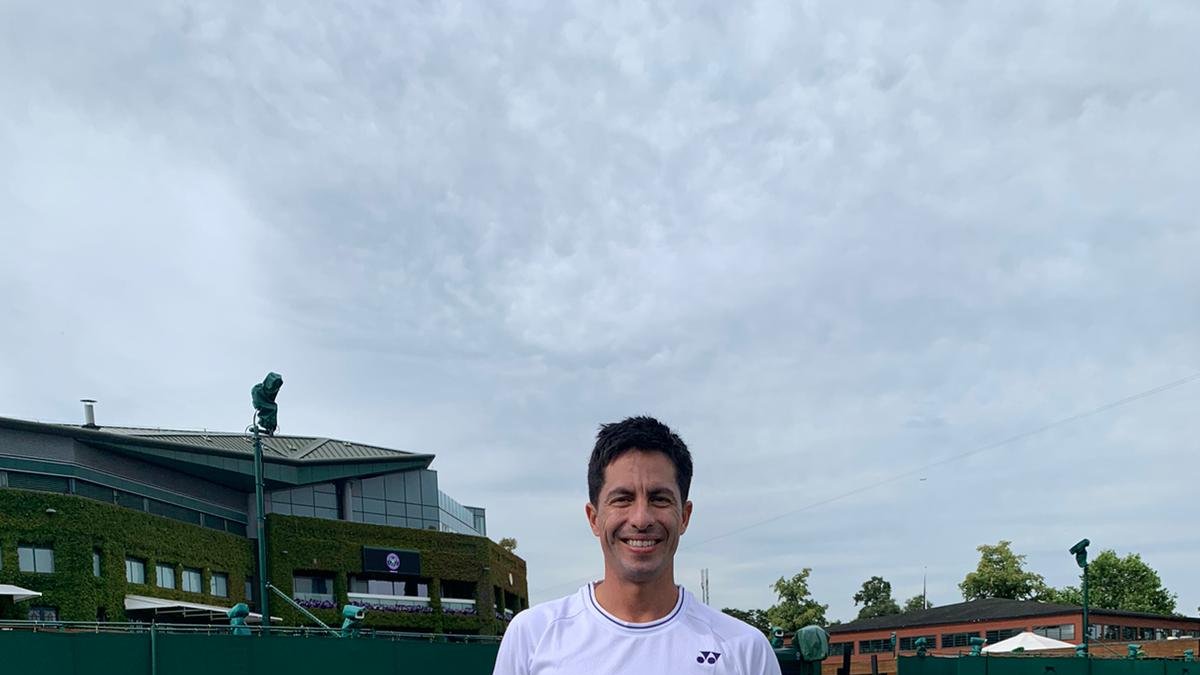 El manabita luego de una de las últimas prácticas en una de las canchas del complejo del tercer Grand Slam.