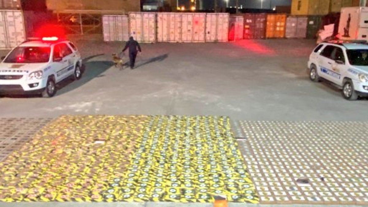 El material se encontró dentro de un contenedor con producto de exportación