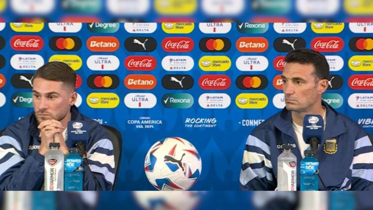 Tanto Scaloni, como Alexis Mac Allister se refirieron al momento que vive la selección ecuatoriana