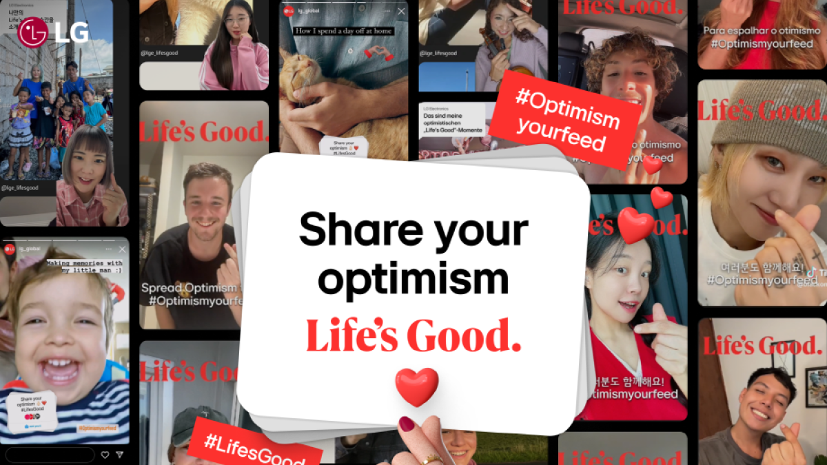 LG amplifica la influencia positiva de la campaña 'Life's Good 'a través de un desafío en redes sociales.