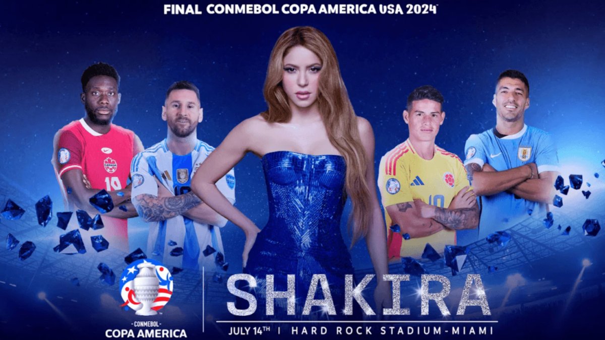Shakira en la final de la Copa América.