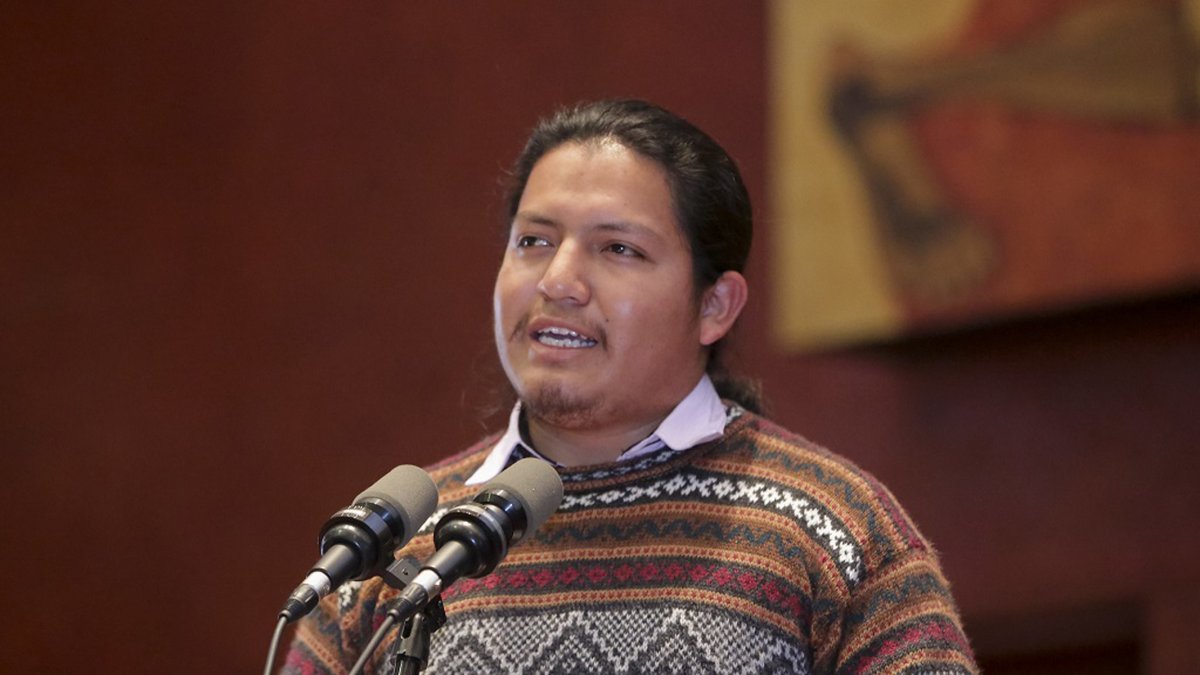 Apawki Castro, coordinador de Pachakutik.