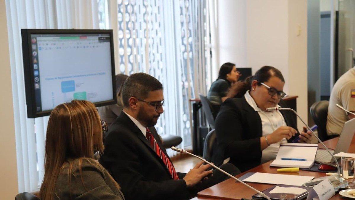Representantes de Yo Te Apoyo en la Asamblea Nacional de Ecuador durante el periodo anterior, en donde se analizó el proceso de regularización y visado.