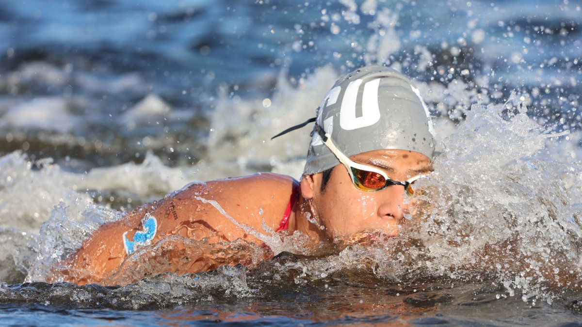 David Farinango fue el único ecuatoriano en la prueba de aguas abiertas de los Juegos Olímpicos de París 2024.