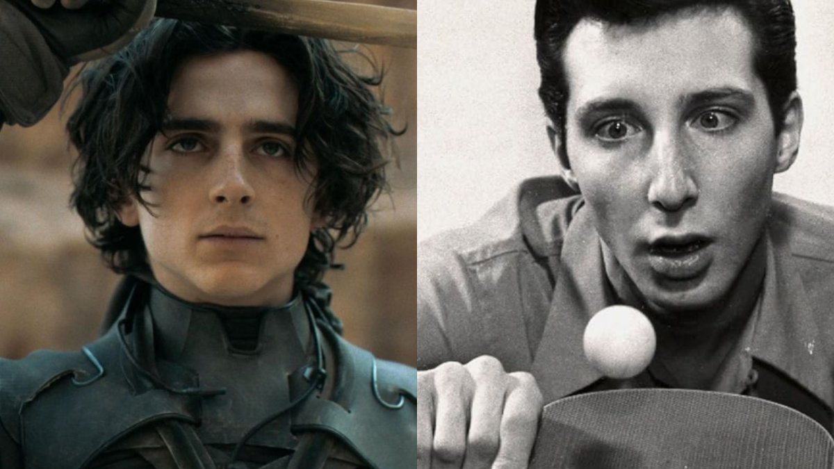 Timothée Chalamet y Marty Reisman. 