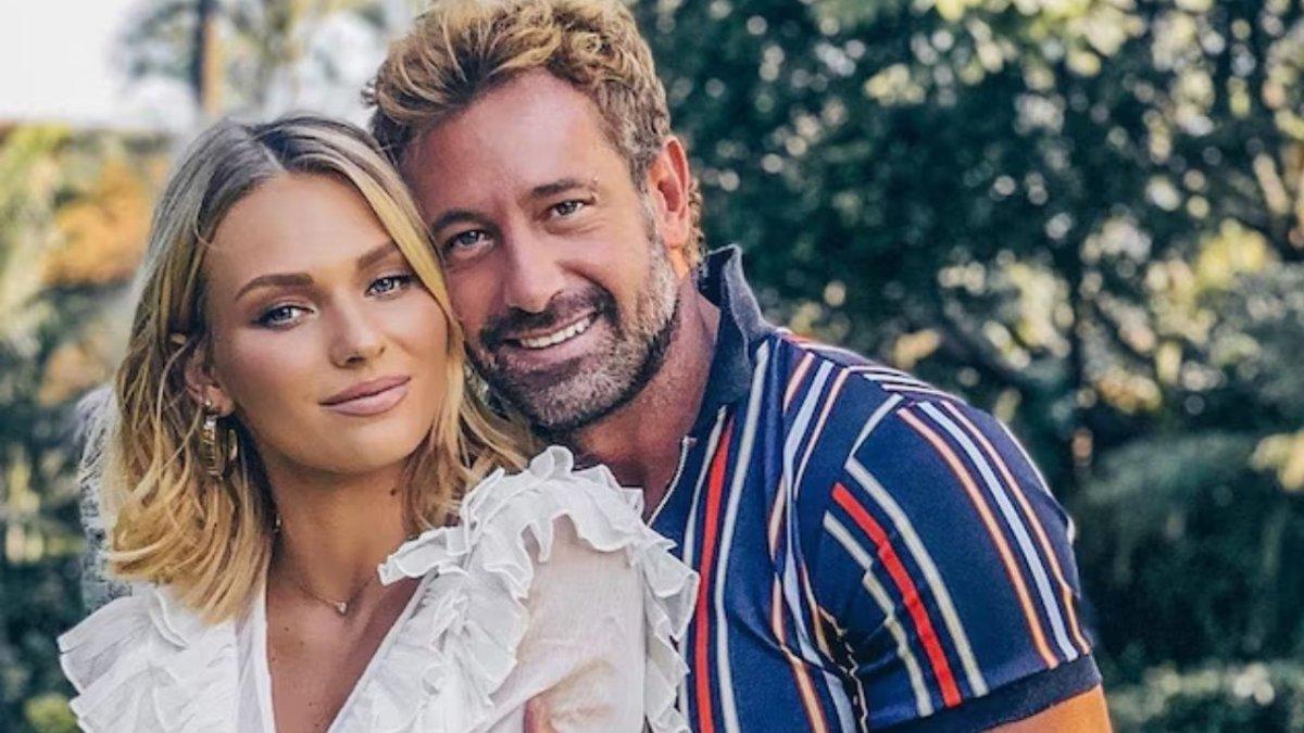 Gabriel con su expareja, Irina.