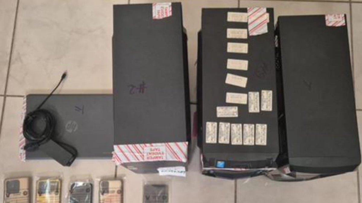 Pruebas recabadas durante el allanamiento.