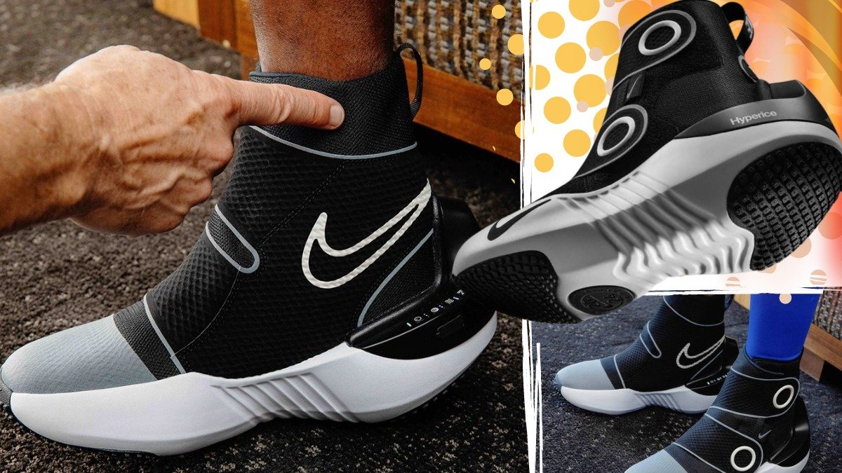 Estos zapatos de Nike combinan calor uniforme y masaje con tecnología portátil para acelerar la recuperación muscular.