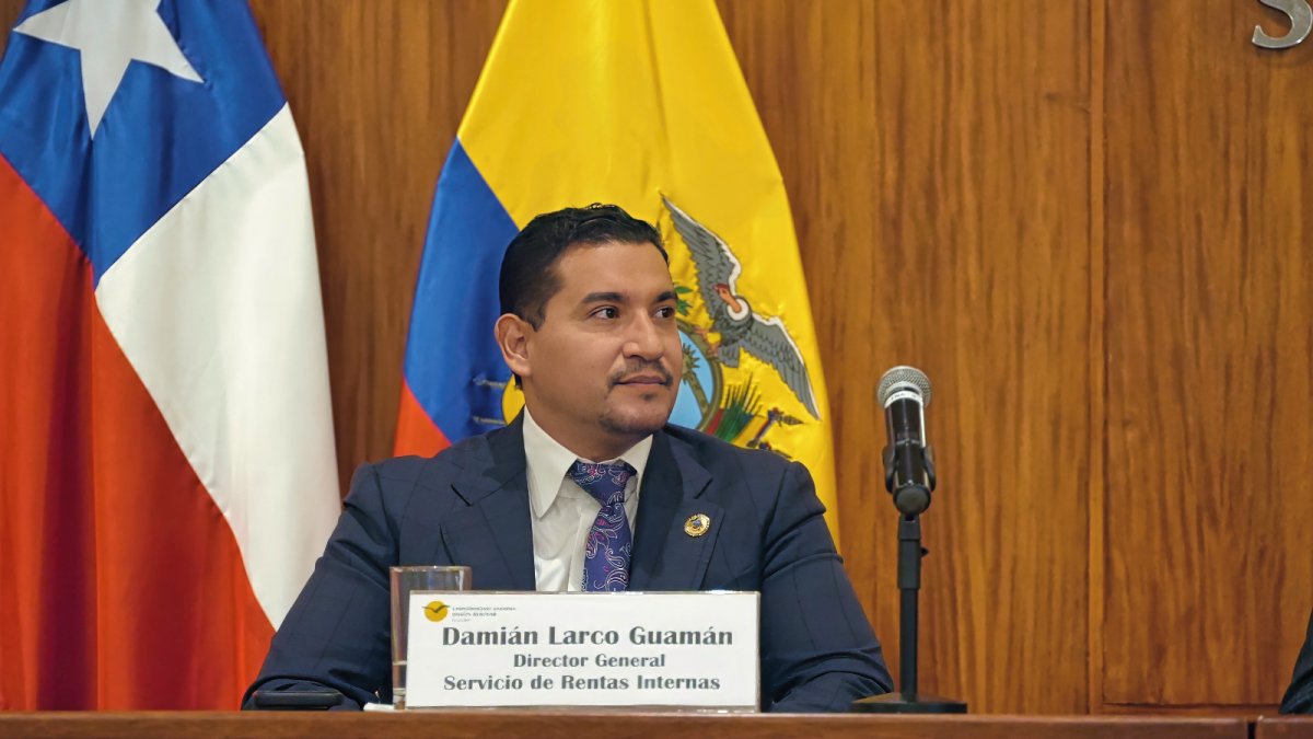 Damián Larco, director del SRI; anunció que la reforma tributaria se aplaza al 2025.