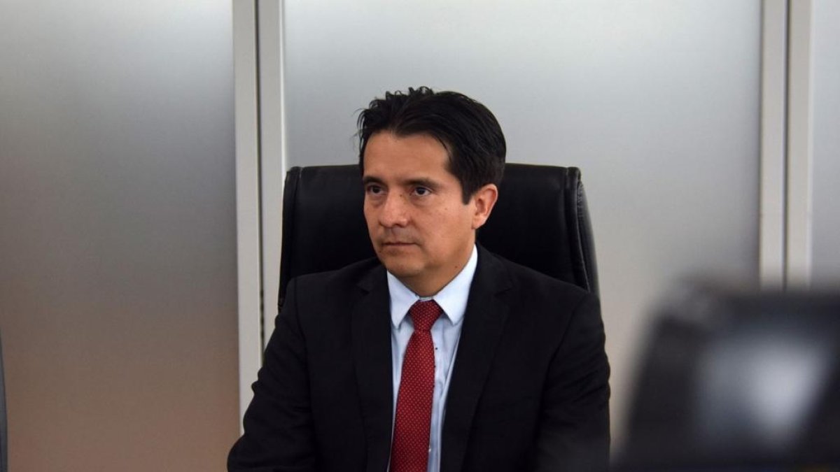 El viceministro de Finanzas, Daniel Falconí, dio una entrevista este 24 de julio de 2024.