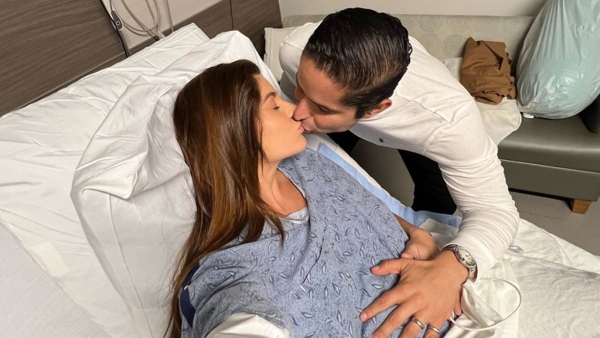 Constanza con su esposo, Nelson.