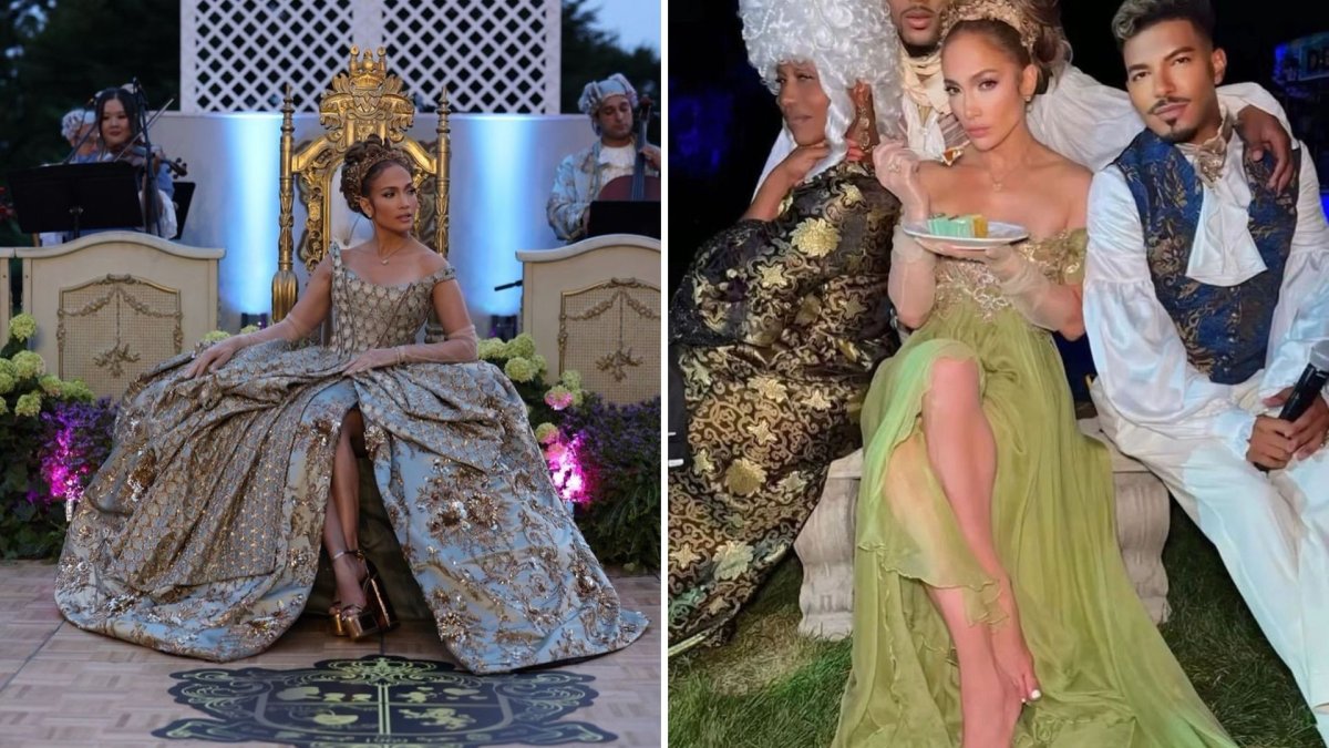 Jennifer López transforma Los Hamptons en una escena de Los Bridgerton para su 55 años