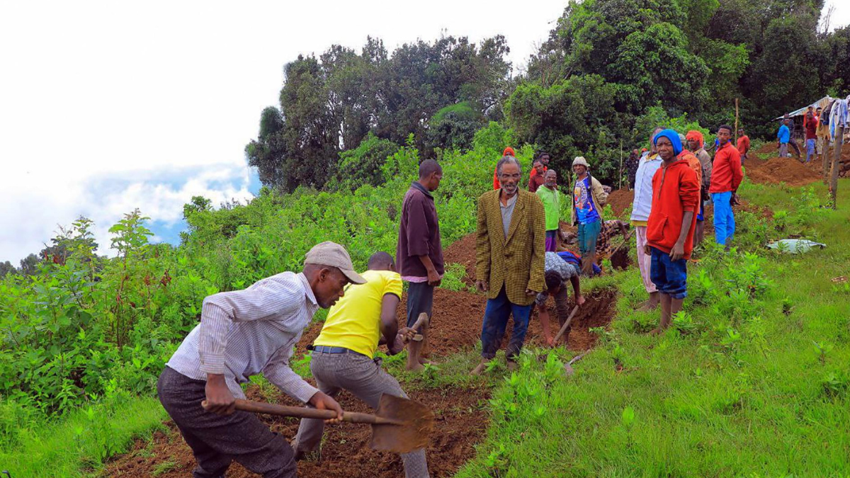 Deslizamiento de tierra.