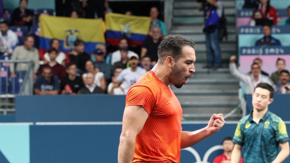 El ecuatoriano Alberto Miño durante su competencia de este sábado.