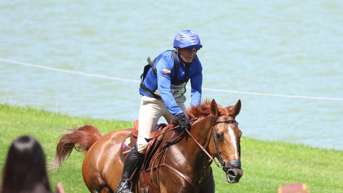 Nicolás Wettstein, mientras hacía el recorrido de cross country de los Juegos Olímpícos.