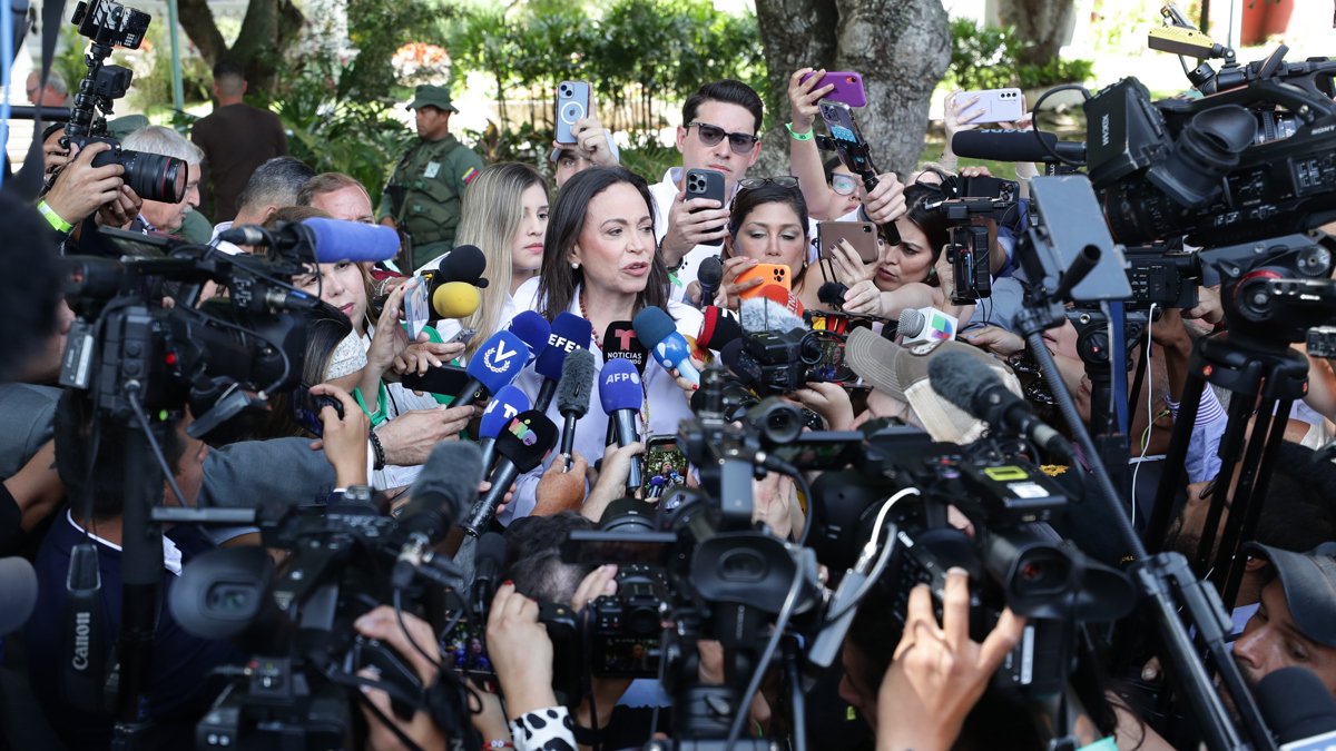 La líder de la oposición Venezolana, María Corina Machado (c), en una foto de archivo.