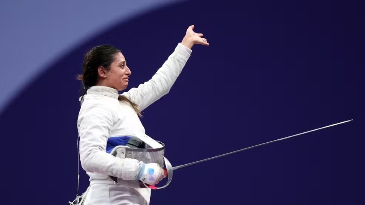 Nada Hafez, representante de Egipto en la disciplina, cayó en octavos de final categoría sable. Solo después de eso reveló su gran secreto.