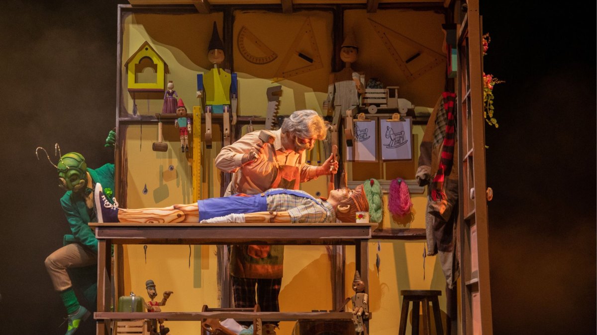 Pinocho en el escenario principal.