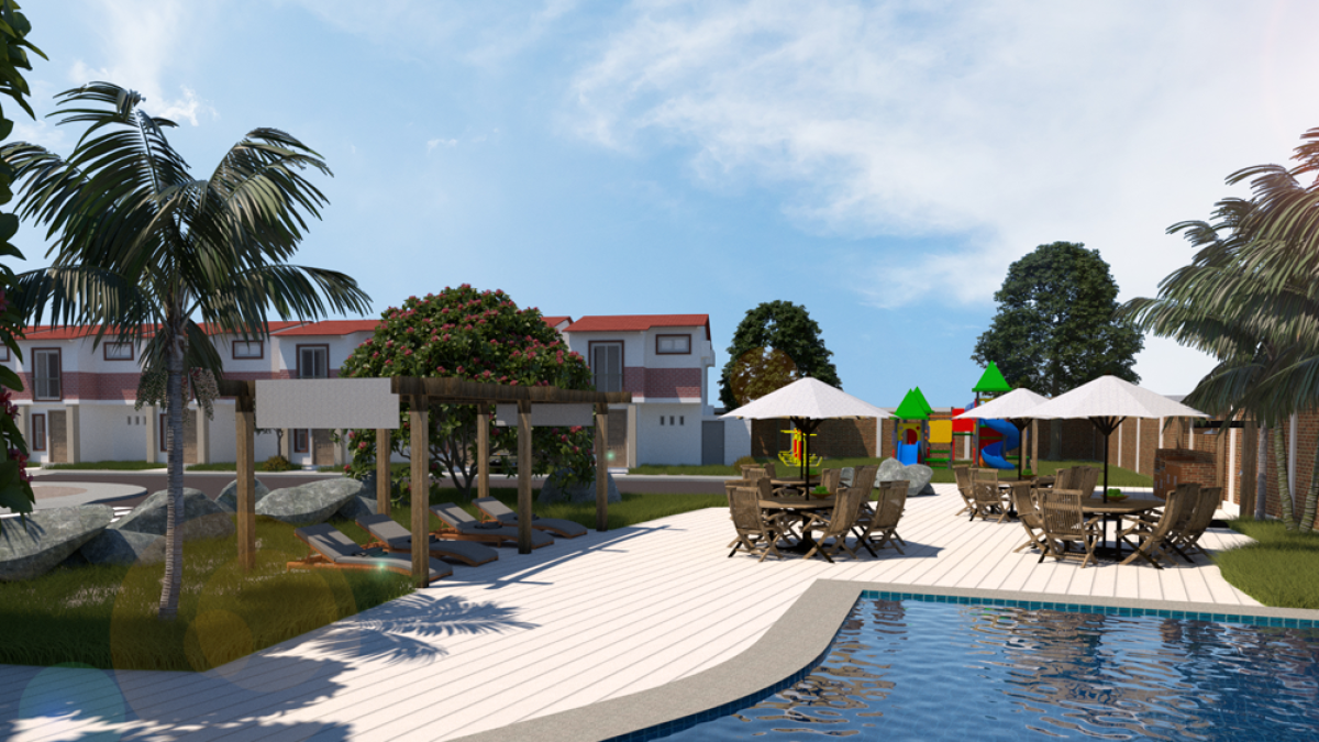 El proyecto incluye también espacios de amenidades como un club social, una piscina, parques infantiles y canchas deportivas.