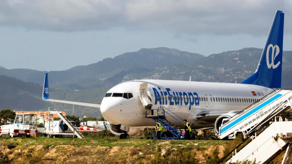 Aerolínea.- Una nave de la empresa aérea Air Europa.