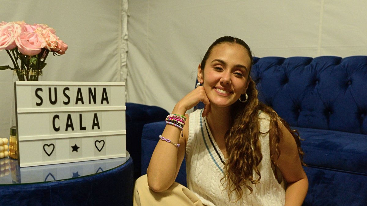 Susana Cala en el backstage de su show junto a Morat.