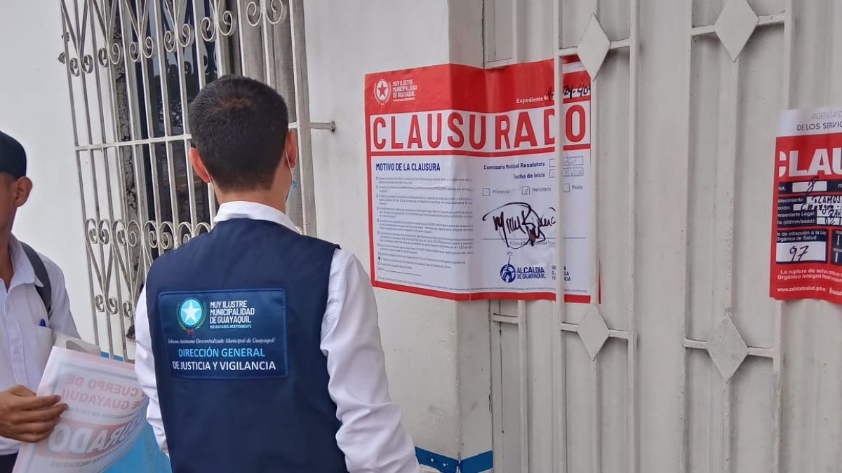 La clausura la realizó la dirección de justicia y vigilancia. 