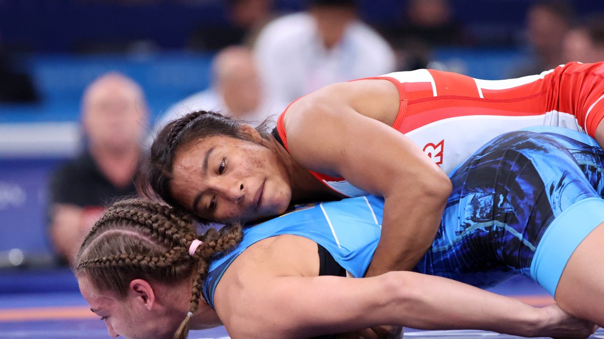 Lucía Yépez en el combate que la catapultó a las semifinales de este miércoles 7 de agosto.