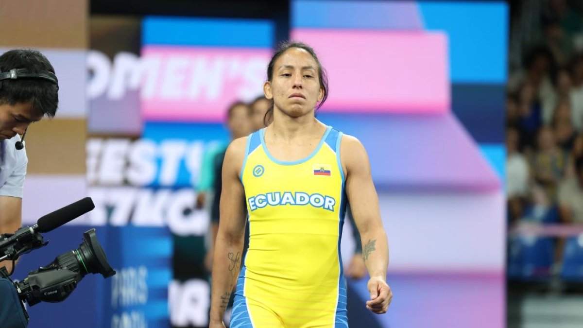 La luchadora ecuatoriana Luisa Valverde fue derrotada en los cuartos de final en París 2024
